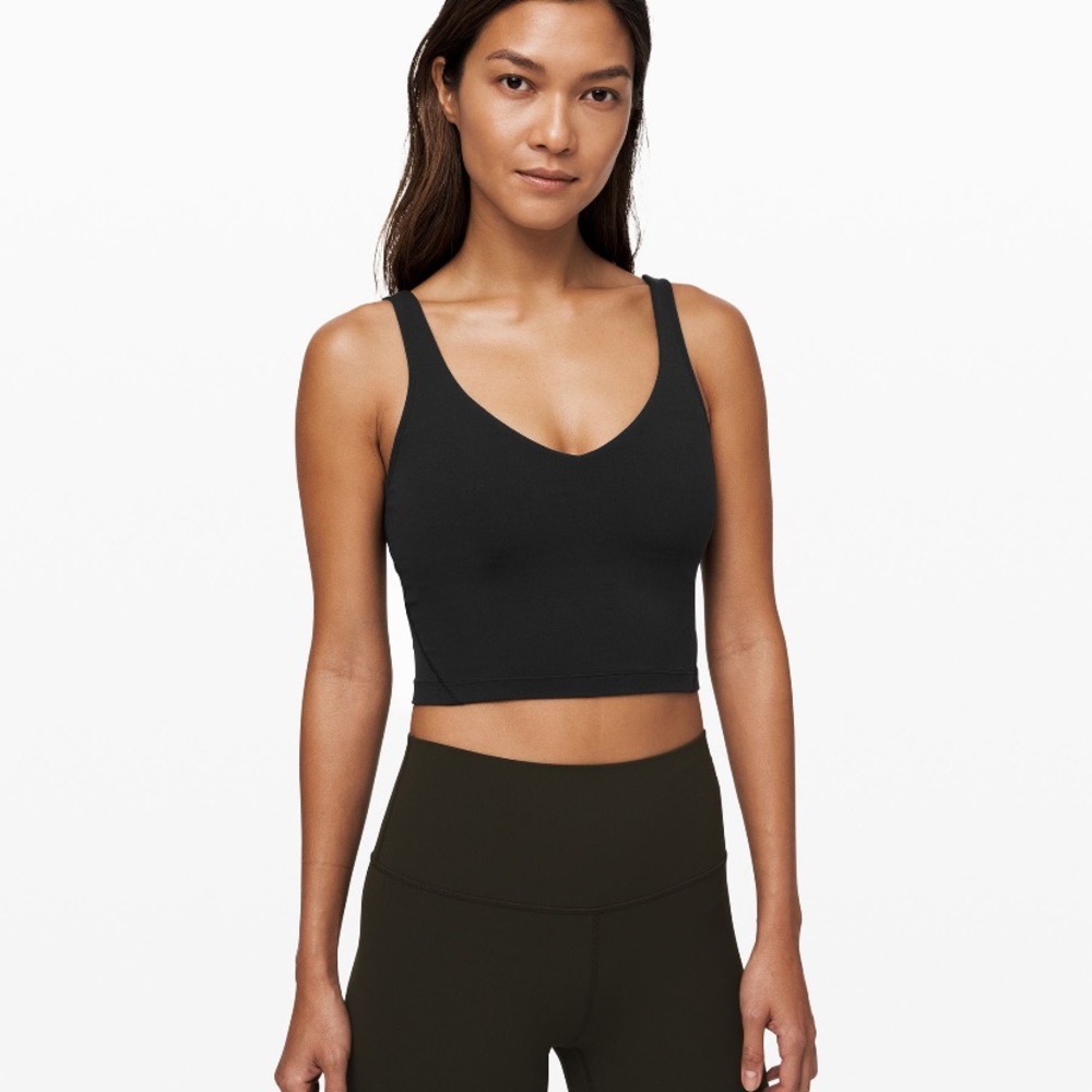 black lululemon align tank